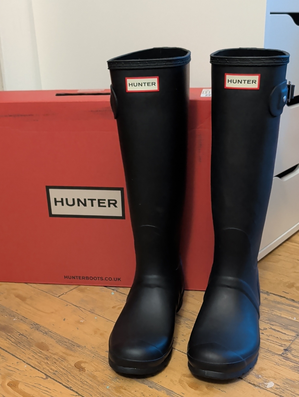NIB Hunter Women's Original Tall Rain Boots Matte Black Size: 9